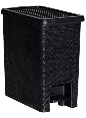 Lixeira Escritório Cozinha Banheiro C/ Pedal 15l Plástico Cor Preto