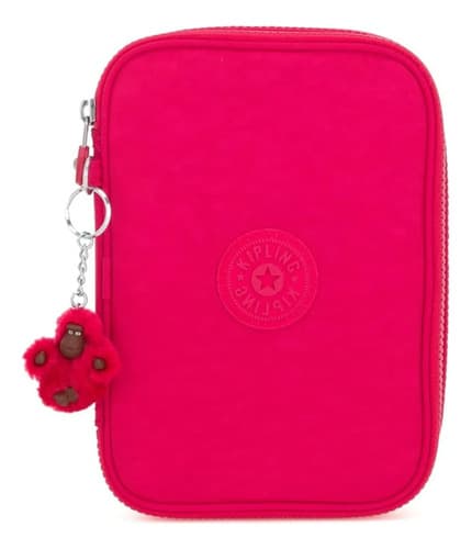 Estojo Lona 100 Lápis/caneta Kipling True Pink Original