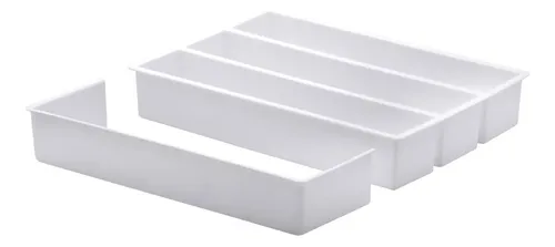 Organizador De Utensílios Com Extensor Para Gaveta Branco
