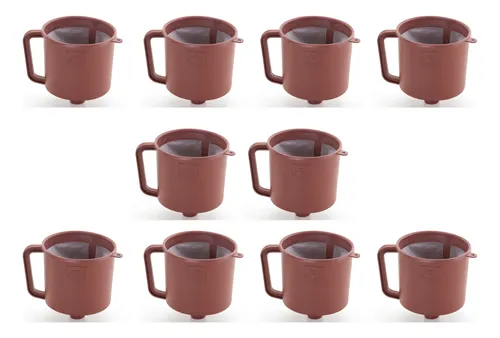 Kit 10 Suporte Coador Café Chá Com Funil Reutilizável Eco